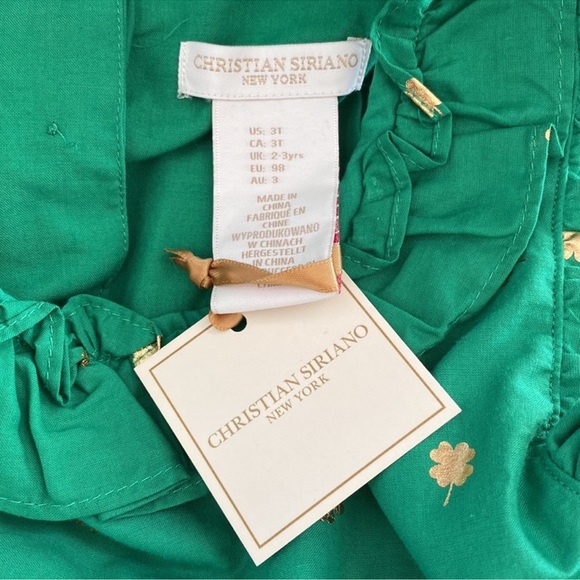 Christian Siriano Green Shamrock St. Patrick’s Day Dress Size 3T NWT - Picture 3 of 12